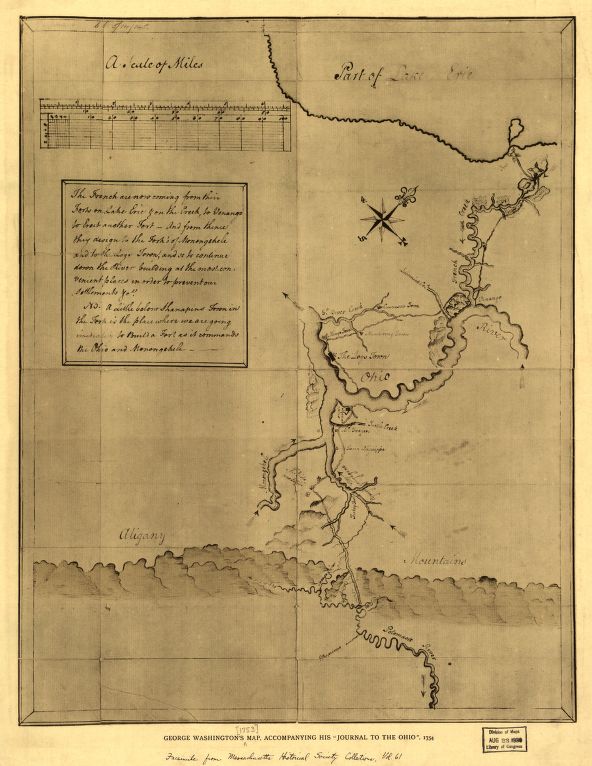The land map of Ohio made by George Washington.