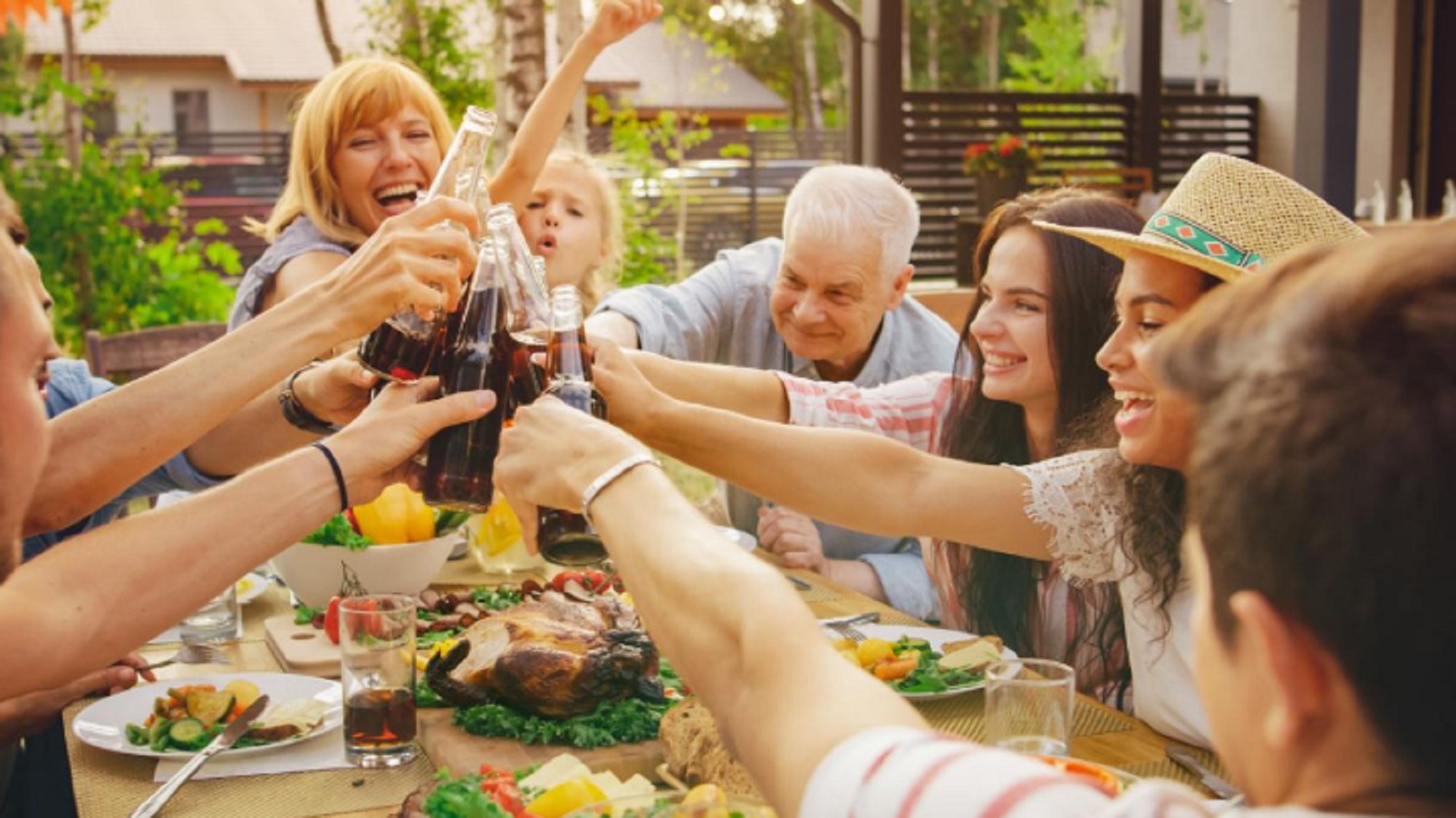 Cheering on a family reunion